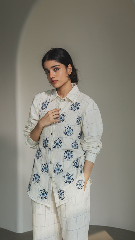 CHEMISE ÉCHEQUE ET MAT