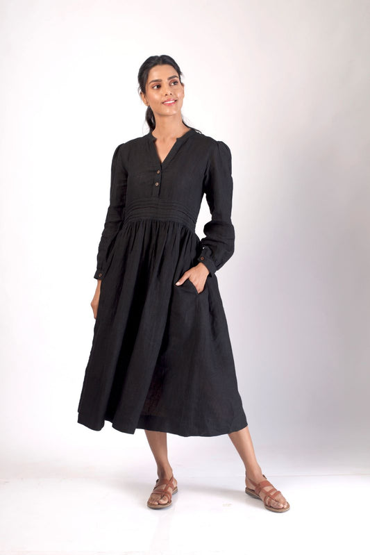 Black Linen Dress