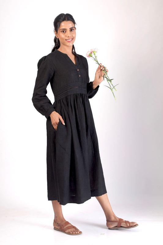Black Linen Dress