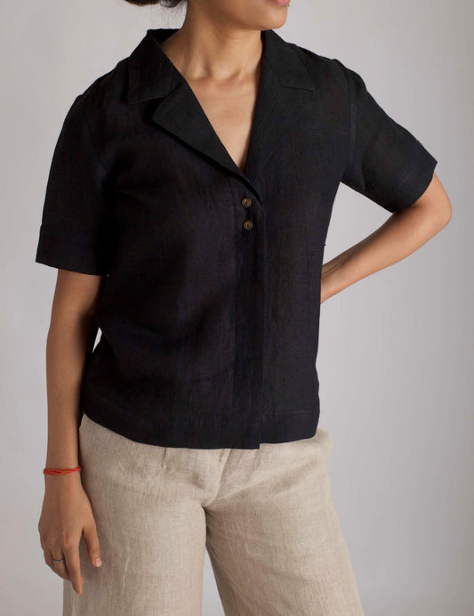 Black Linen Shirt