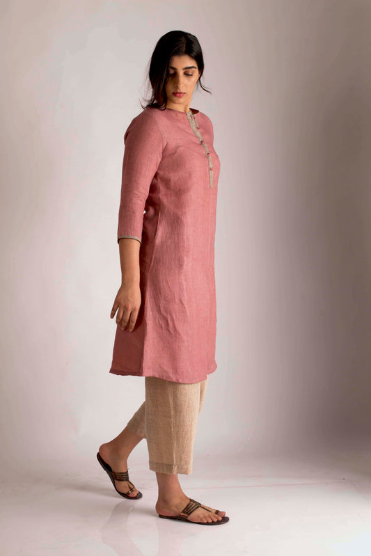 Pink Linen Dress