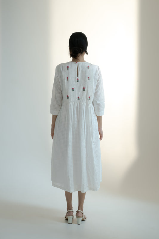 Bougainvillea Dress White