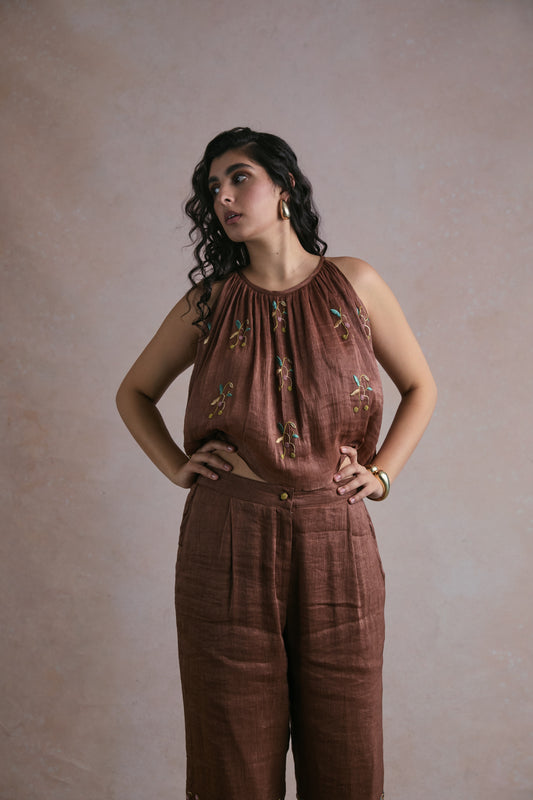 Selene Top - Brown