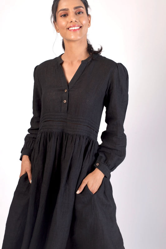Black Linen Dress