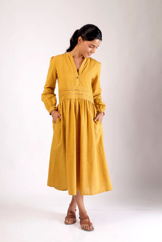 Yellow Khadi dress