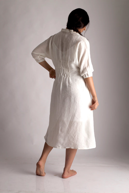 White Linen Dress