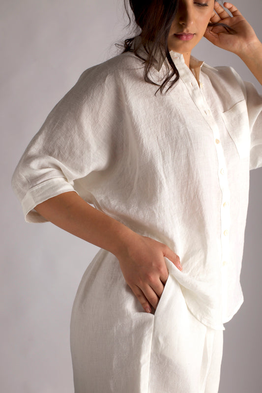 White Linen Shirt