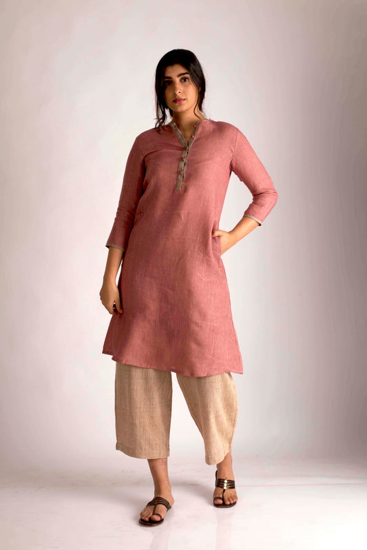 Pink Linen Dress