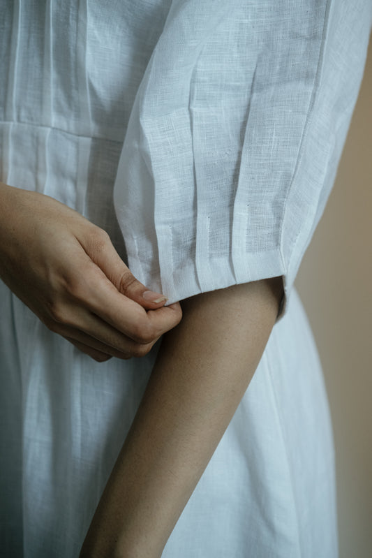 White Linen Dress