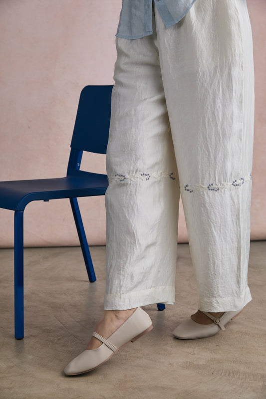 Elara Pants - Ivory