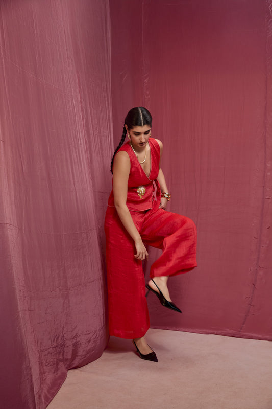 Tulip Co-ord set - Red