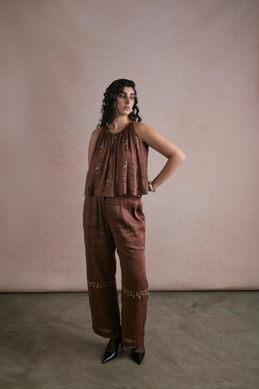 Selene Top - Brown