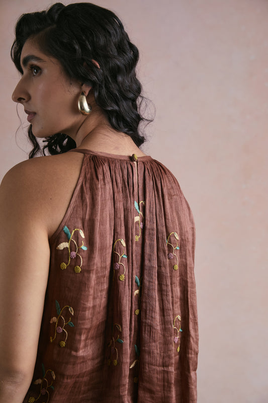 Selene Top - Brown
